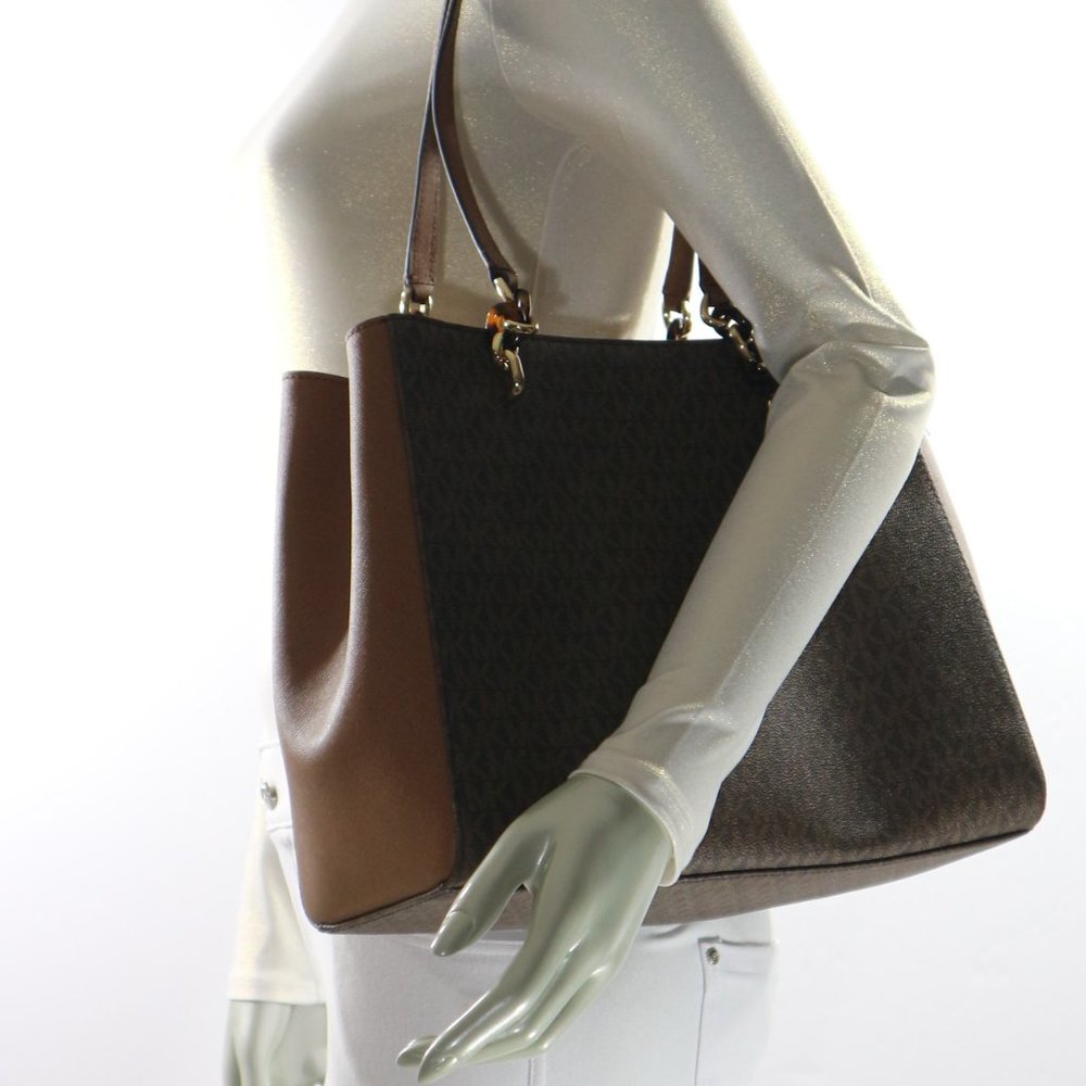Michael Kors Sofia Large MK Signature Tote Brown